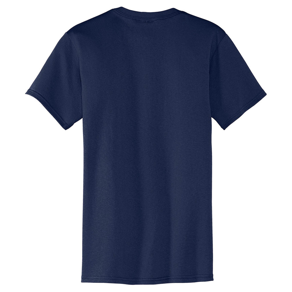 Port & Company Men's Navy Core Blend Pocket Tee