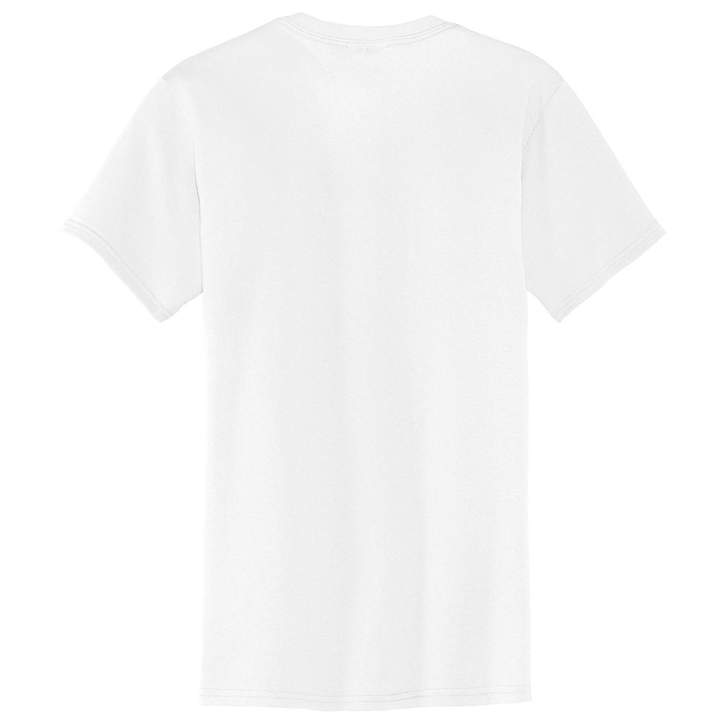 Port & Company Men's White Core Blend Pocket Tee