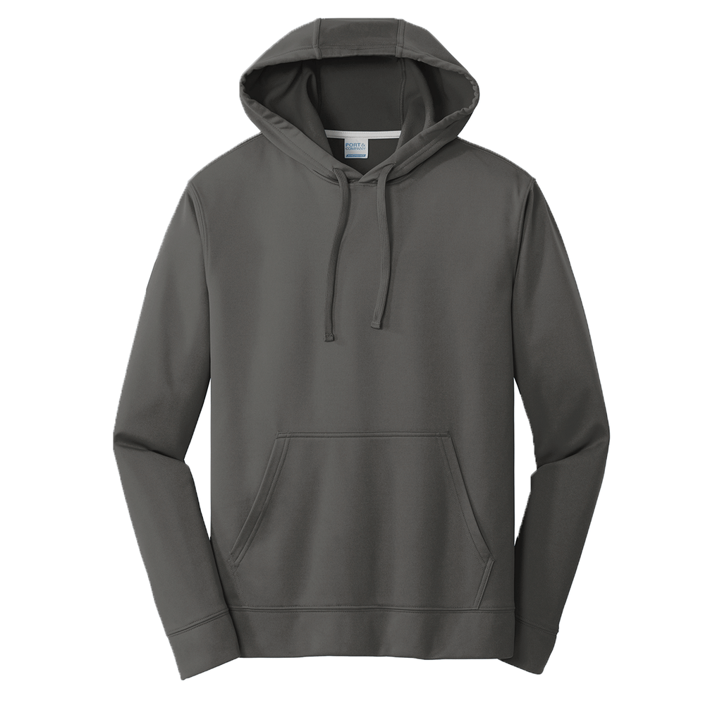 Port & Company Men's Charcoal Performance Fleece Pullover Hooded Sweatshirt