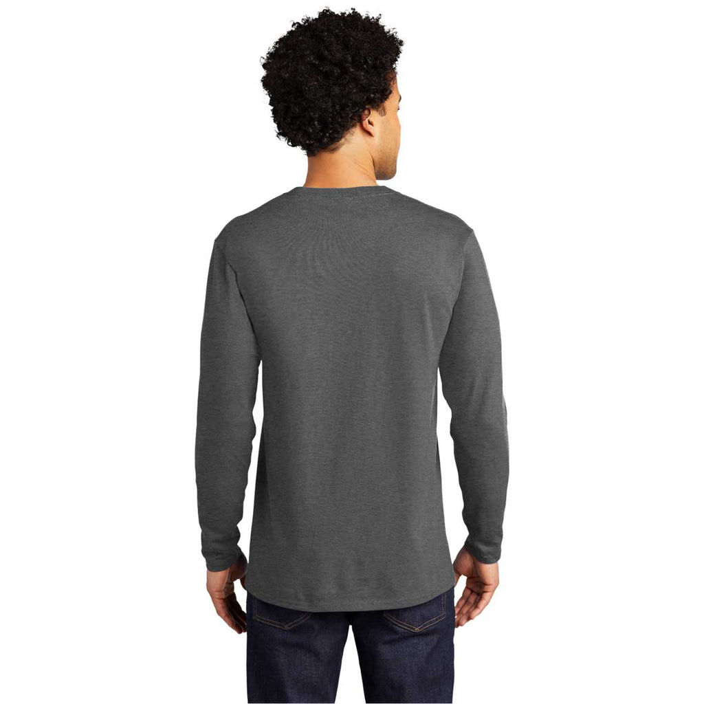 Port & Company Dark Heather Grey Long Sleeve Bouncer Tee