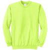 Port & Company Men's Neon Yellow Core Fleece Crewneck Sweatshirt