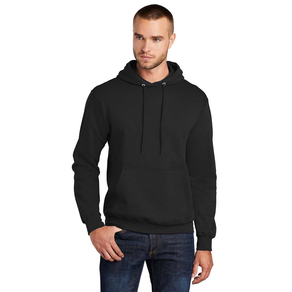 Port & Company Men's Jet Black Tall Core Fleece Pullover Hoodie