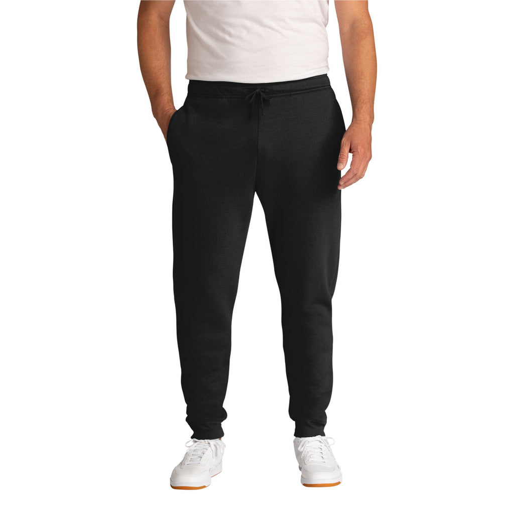 Port & Company Men's Jet Black Core Fleece Jogger