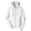 Port & Company Men's White Fan Favorite Fleece Full-Zip Hooded Sweatshirt