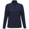 Perry Ellis Women's Peacoat Navy Heather 1/4 Zip Pullover