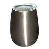 Primeline Gunmetal 10 oz. Stemless Vacuum Wine Tumbler with Lid