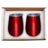 Primeline Red Duo Vacuum Stemless 10 oz. Wine Tumbler Gift Set