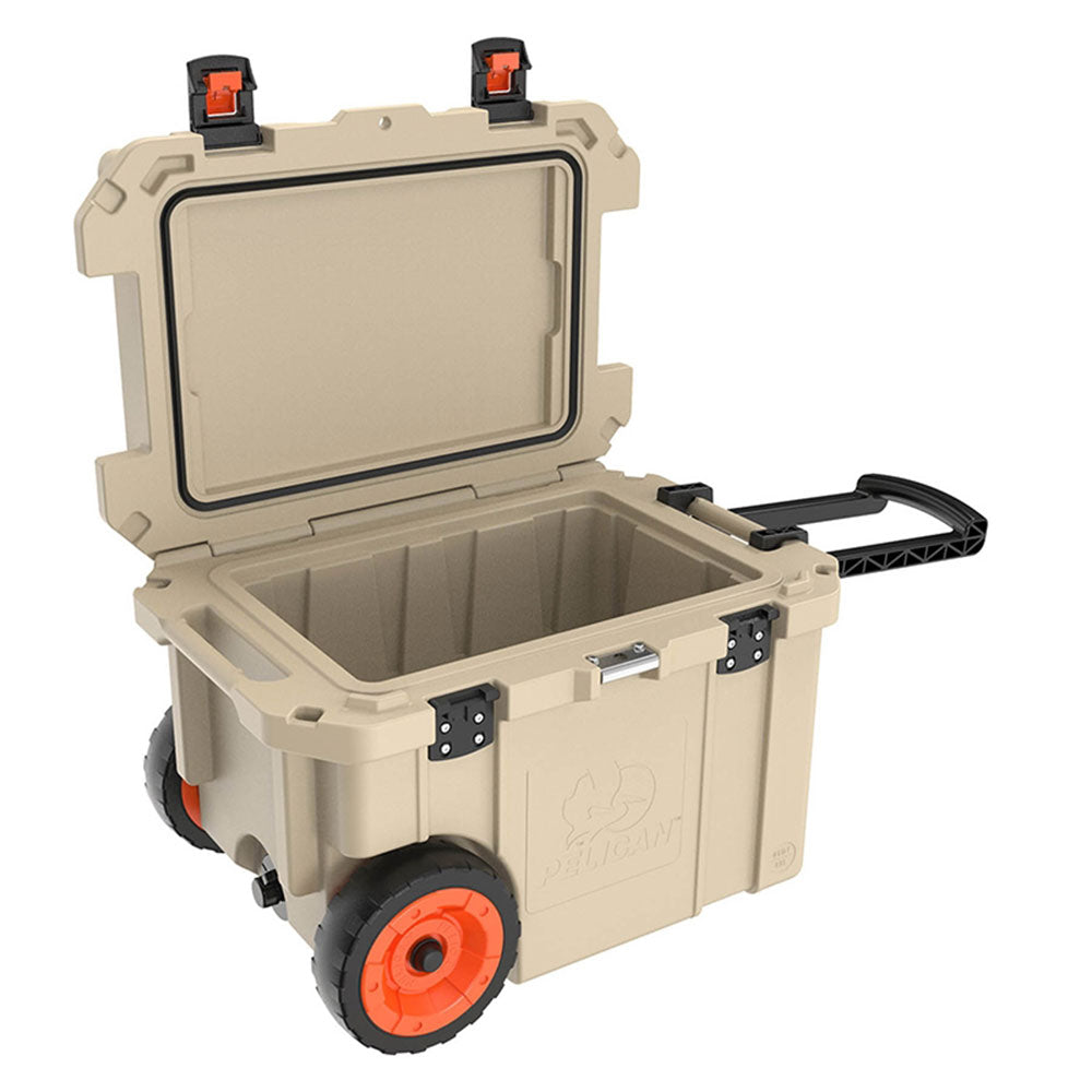 Pelican Khaki Elite Wheeled Cooler - 45 Qt