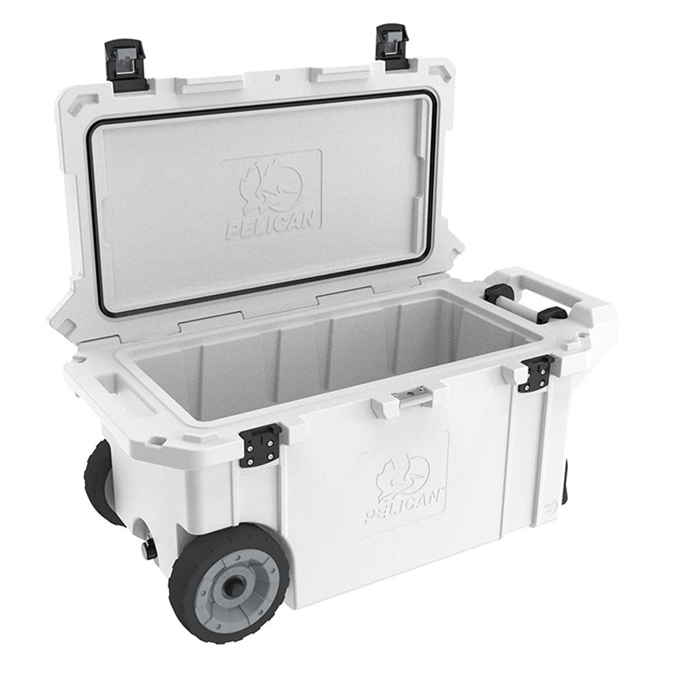 Pelican White Elite Wheeled Cooler - 80 Qt