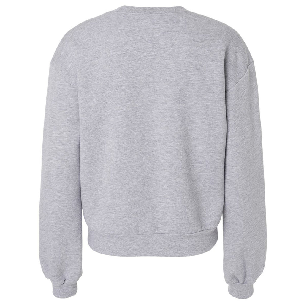 American Apparel Women's Heather Grey ReFlex Fleece Crewneck Sweatshirt