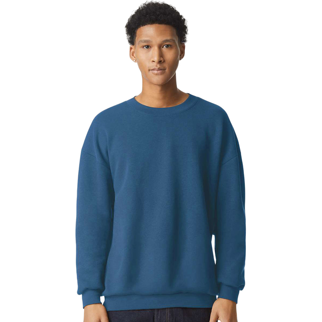 American Apparel Unisex Sea Blue ReFlex Fleece Crewneck Sweatshirt