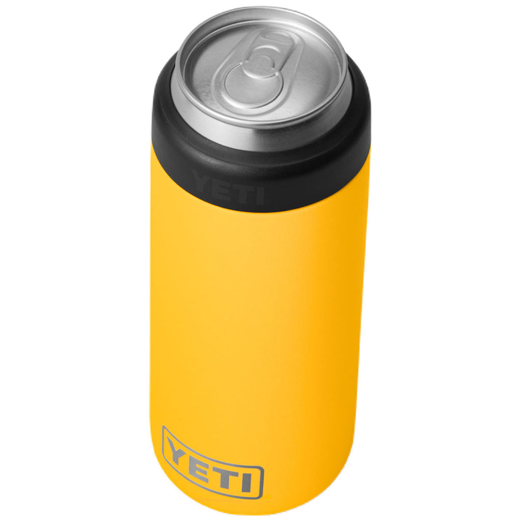 YETI Alpine Yellow Rambler 12 oz Colster Slim Can Cooler