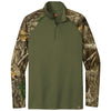 Russell Outdoors Men's Olive Drab Green/ Realtree Edge Realtree Colorblock Performance Quarter Zip