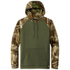 Russell Outdoors Men's Olive Drab Green/ Realtree Edge Realtree Performance Colorblock Pullover Hoodie