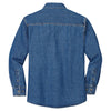 Port Authority Men's Dark Blue Stonewashed Heavyweight Denim Shirt