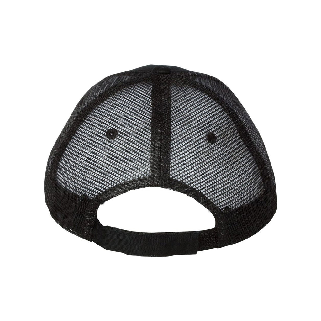 Valucap Black/Black Sandwich Trucker Cap