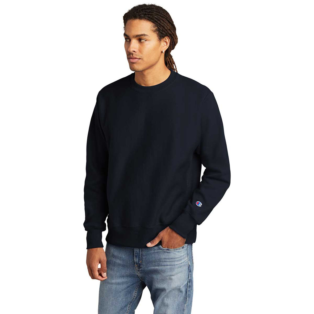 Champion Men's Navy Reverse Weave Crewneck Sweatshirt