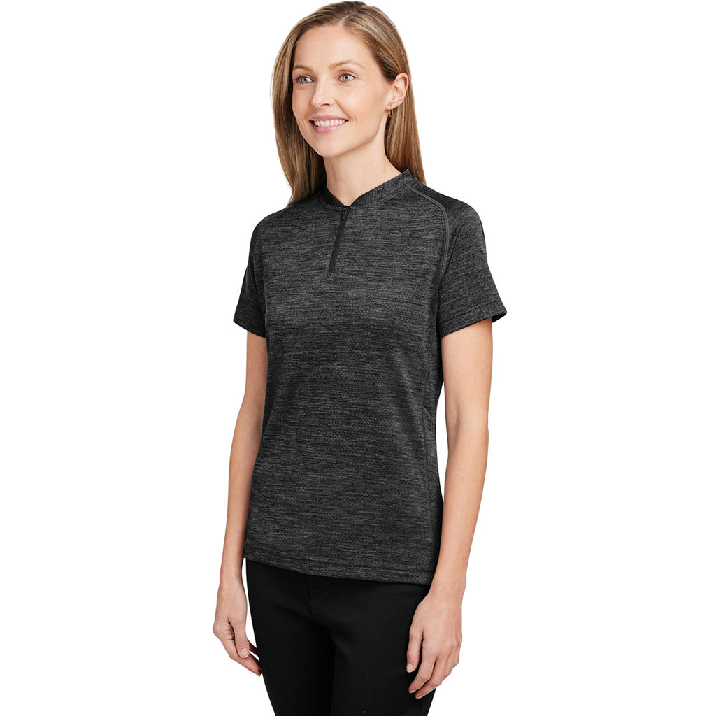 Spyder Women's Black Jaspe Mission Blade Collar Polo