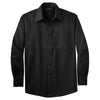 Port Authority Men's Black Tall Long Sleeve Non-Iron Twill Shirt