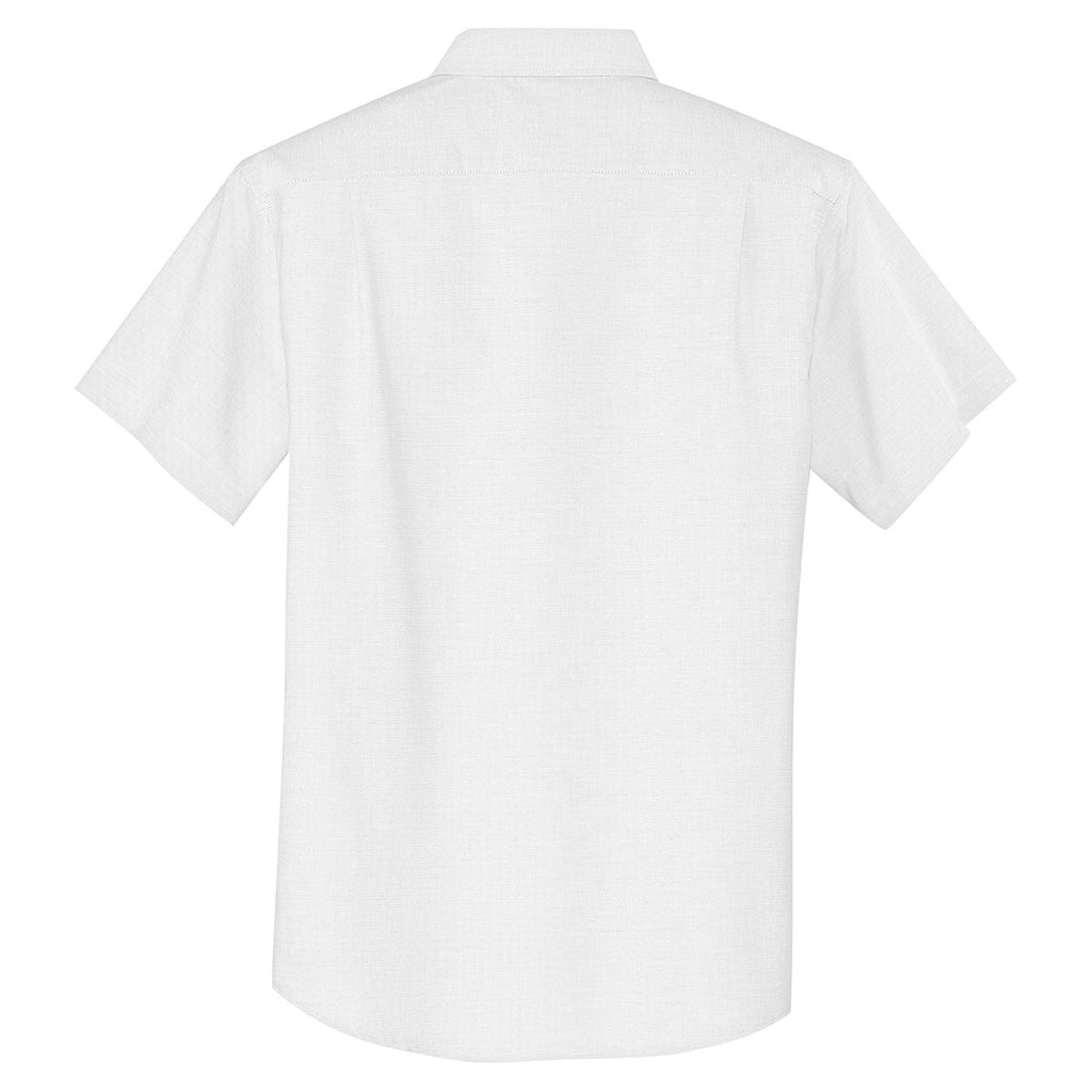 Port Authority Men's White Short Sleeve SuperPro Oxford Shirt