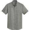 Port Authority Men's Monument Grey Short Sleeve SuperPro Twill Shirt