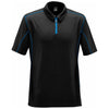 Stormtech Men's Black/Electric Blue Pulse 1/4 Zip Polo