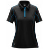 Stormtech Women's Black/Electricblue Pulse 1/4 Zip Polo