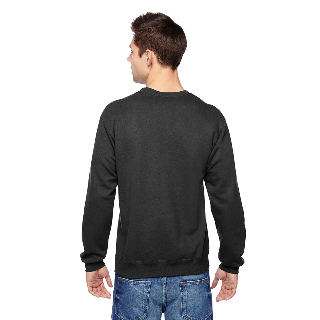 Fruit of the Loom Men's Black 7.2 oz. SofSpun Crewneck Sweatshirt