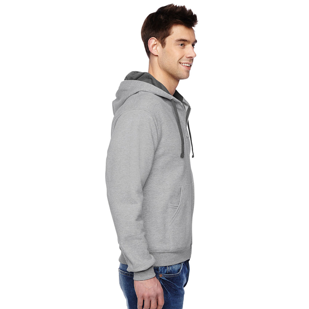 Fruit of the Loom Men's Athletic Heather 7.2 oz SofSpun Full-Zip Hooded Sweatshirt