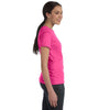 Hanes Women's Wow Pink 4.5 oz. 100% Ringspun Cotton nano-T T-Shirt