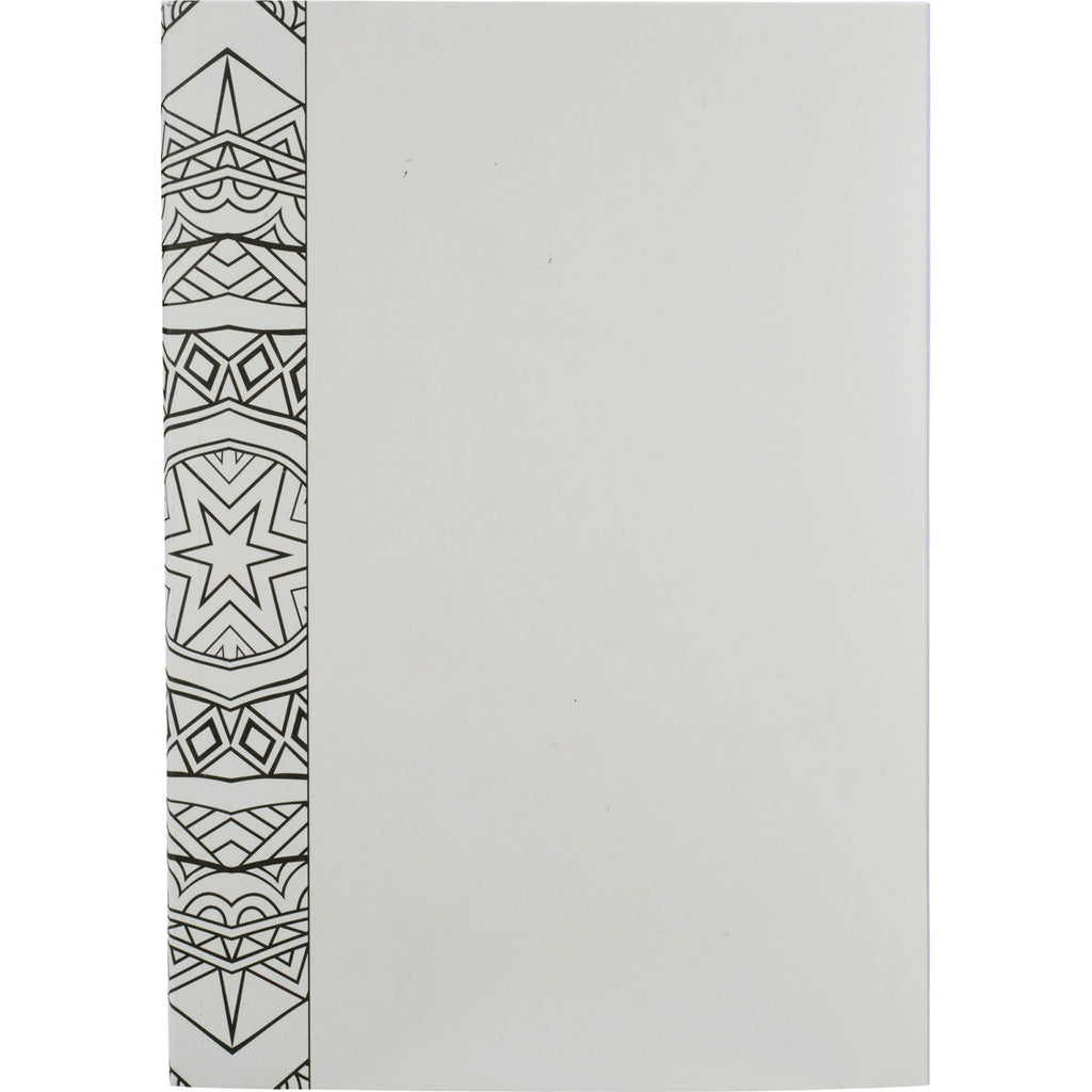 Bullet White/Black 5.5" x 8.5" Doodle Coloring Notebook