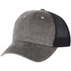 Sportsman Grey/Black Faux Waxy Trucker Cap