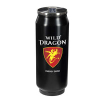 Perfect Line Black 17 oz Stainless Steel Can with Straw
