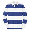 Sport-Tek Men's True Royal/White Classic Long Sleeve Rugby Polo