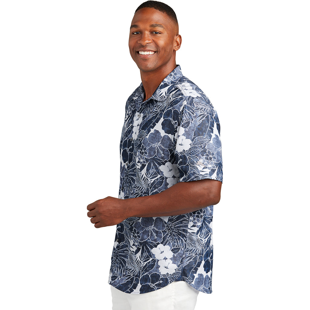 Tommy Bahama Men's Blue Note Coconut Point Playa Flora Short Sleeve Shirt