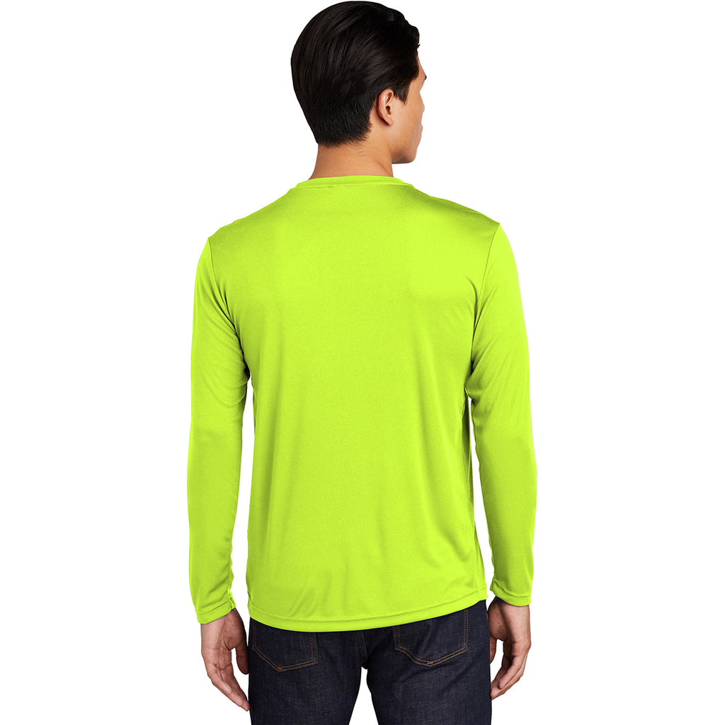 Sport-Tek Men's Neon Yellow Long Sleeve PosiCharge Competitor Tee