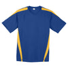 Sport-Tek Men's True Royal/Gold Colorblock PosiCharge Competitor Tee