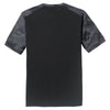 Sport-Tek Men's Black/Iron Grey CamoHex Colorblock Tee