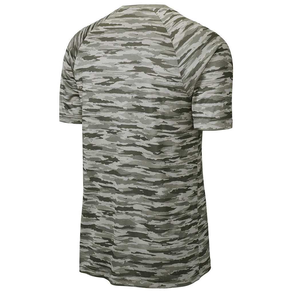 Sport-Tek Men's Silver Drift Camo Tee