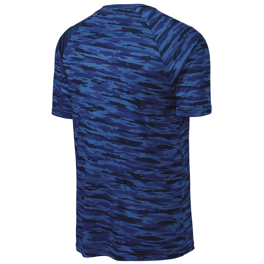 Sport-Tek Men's True Royal Drift Camo Tee