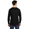 Sport-Tek Men's Black Triad Solid PosiCharge Long Sleeve Tri-Blend Wicking Raglan Tee