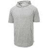 Sport-Tek Men's Light Grey Heather Posicharge Tri-Blend Wicking Short Sleeve Hoodie