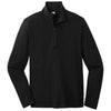 Sport-Tek Men's Black Triad Solid PosiCharge Tri-Blend Wicking 1/4-Zip Pullover