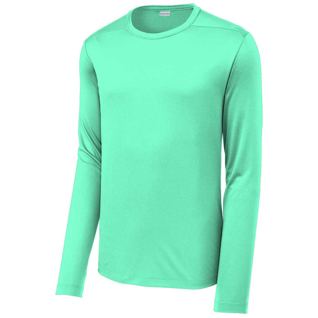 Sport-Tek Men's Bright Seafoam Posi-UV Pro Long Sleeve Tee