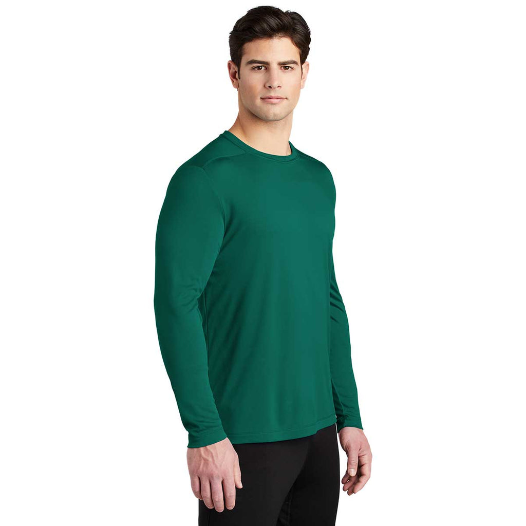 Sport-Tek Men's Marine Green Posi-UV Pro Long Sleeve Tee