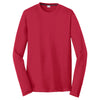 Sport-Tek Men's Deep Red Long Sleeve PosiCharge Competitor Cotton Touch Tee