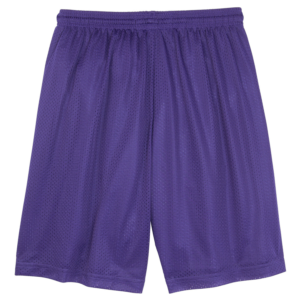 Sport-Tek Men's Purple PosiCharge Classic Mesh Short