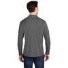 Sport-Tek Men's Dark Smoke Grey Posi-UV Pro Long Sleeve Polo