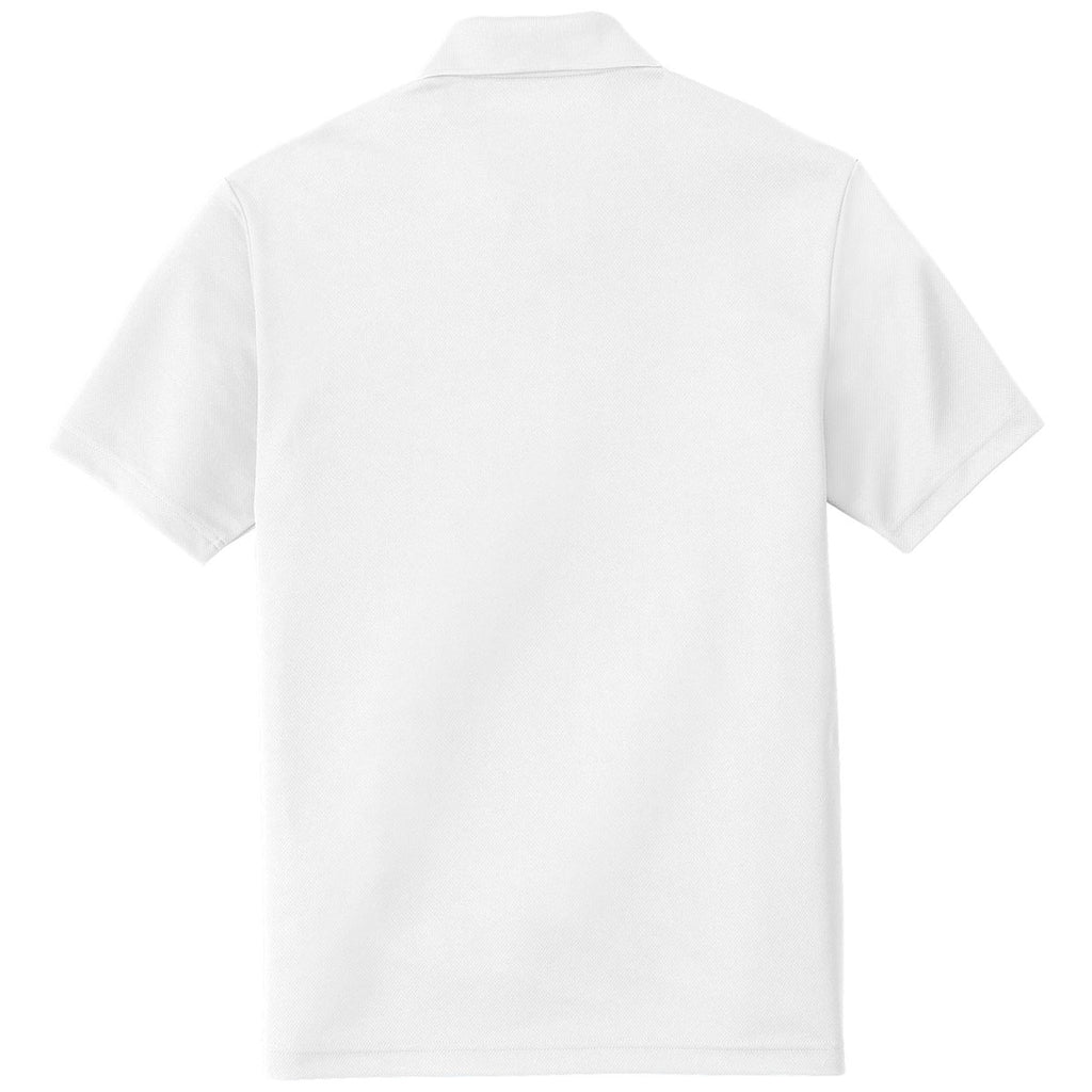 Sport-Tek Men's White PosiCharge RacerMesh Pocket Polo