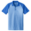 Sport-Tek Men's True Royal Heather/True Royal PosiCharge RacerMesh Raglan Heather Block Polo